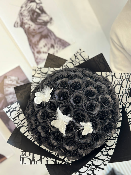 Buchet Luxury Negru | 51 Trandafiri