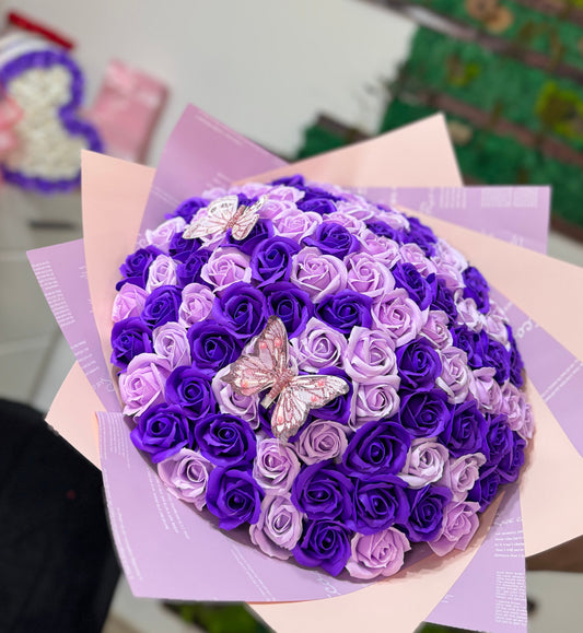 Buchet Premium Mov & Lila | 101 Trandafiri